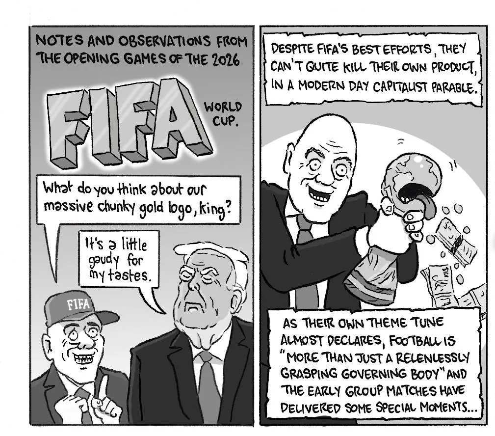 David Squires on the World Cup’s opening week, panel 1