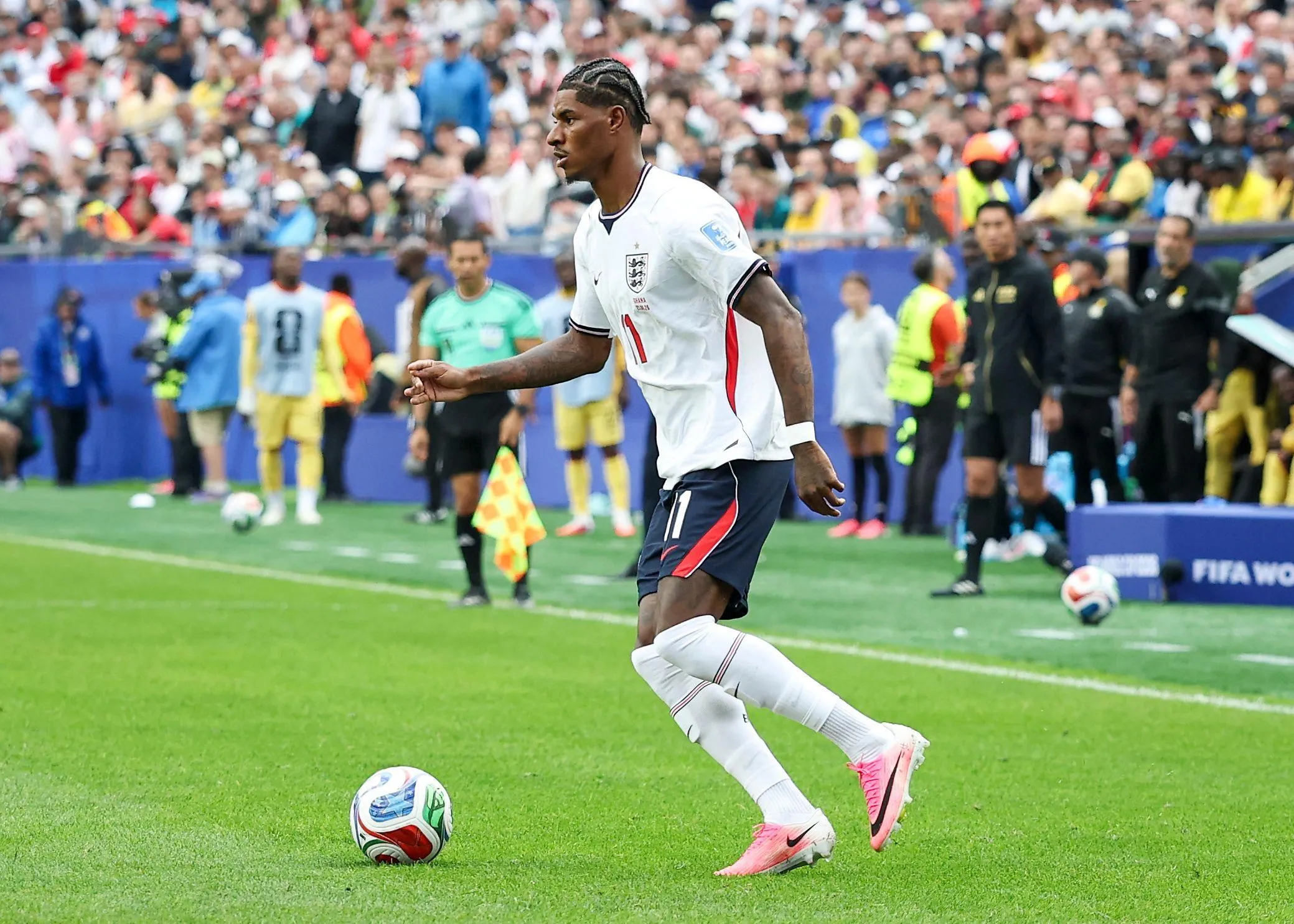 Marcus Rashford during the England v Ghana Group L match at Boston Stadium on 23 June 2026