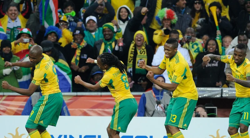 Golden goal: Siphiwe Tshabalala for South Africa v Mexico at the 2010 World Cup