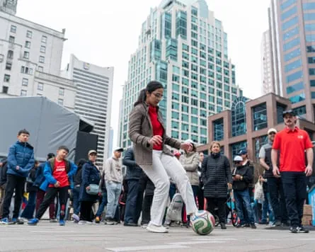 Fans attend the Fifa World Cup 26 Trophy Tour in Vancouver in April.