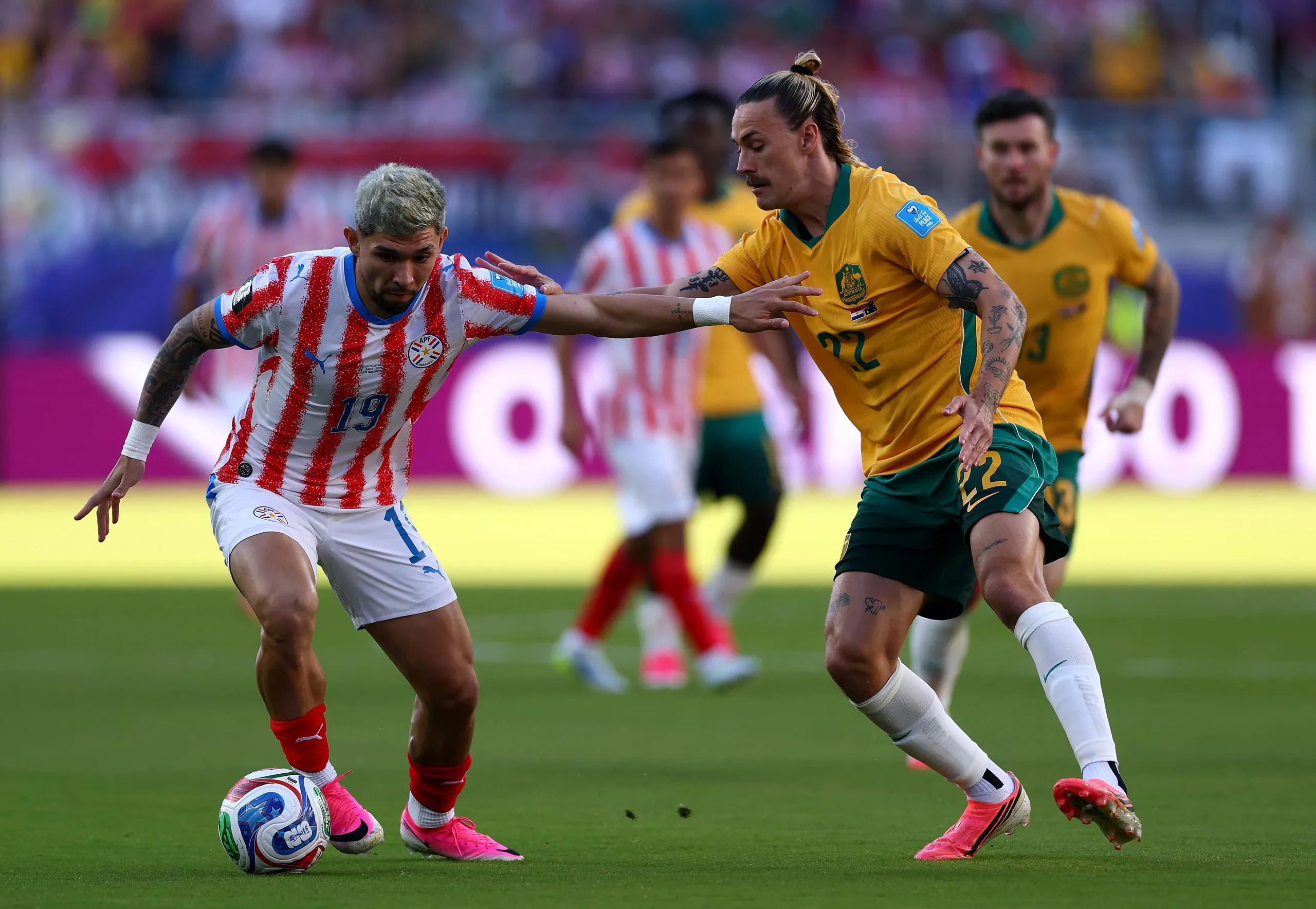 Match between Paraguay and Australia at San Francisco Bay Area Stadium