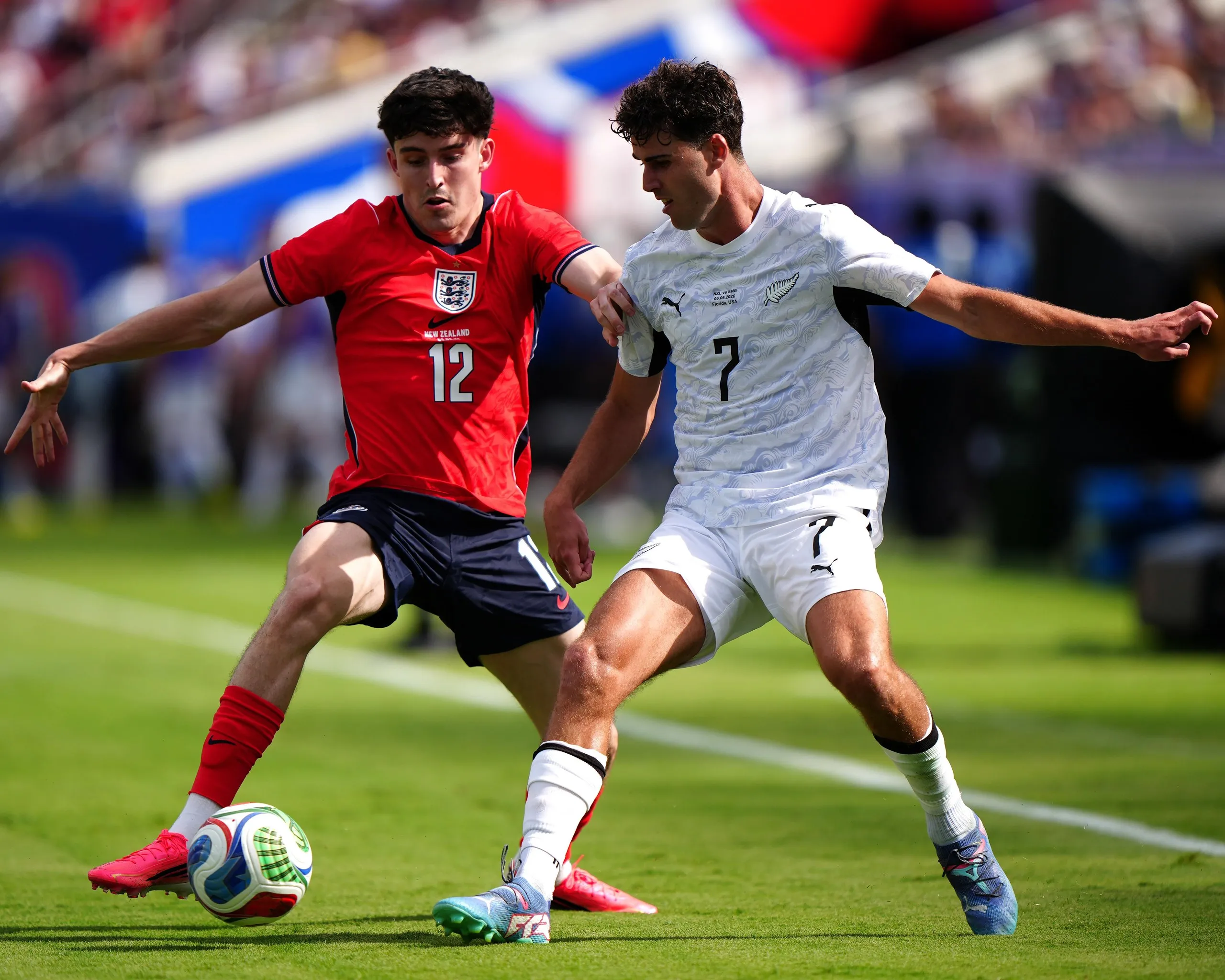 Tino Livramento featured for England in their warm-up match against New Zealand