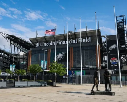 A general view of the entrance to Philadelphia’s Lincoln Financial Field.