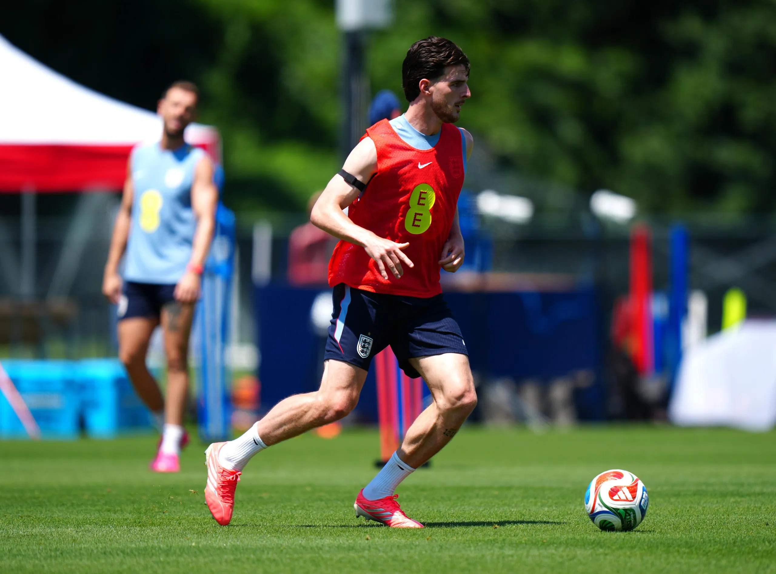 Declan Rice during an England training session