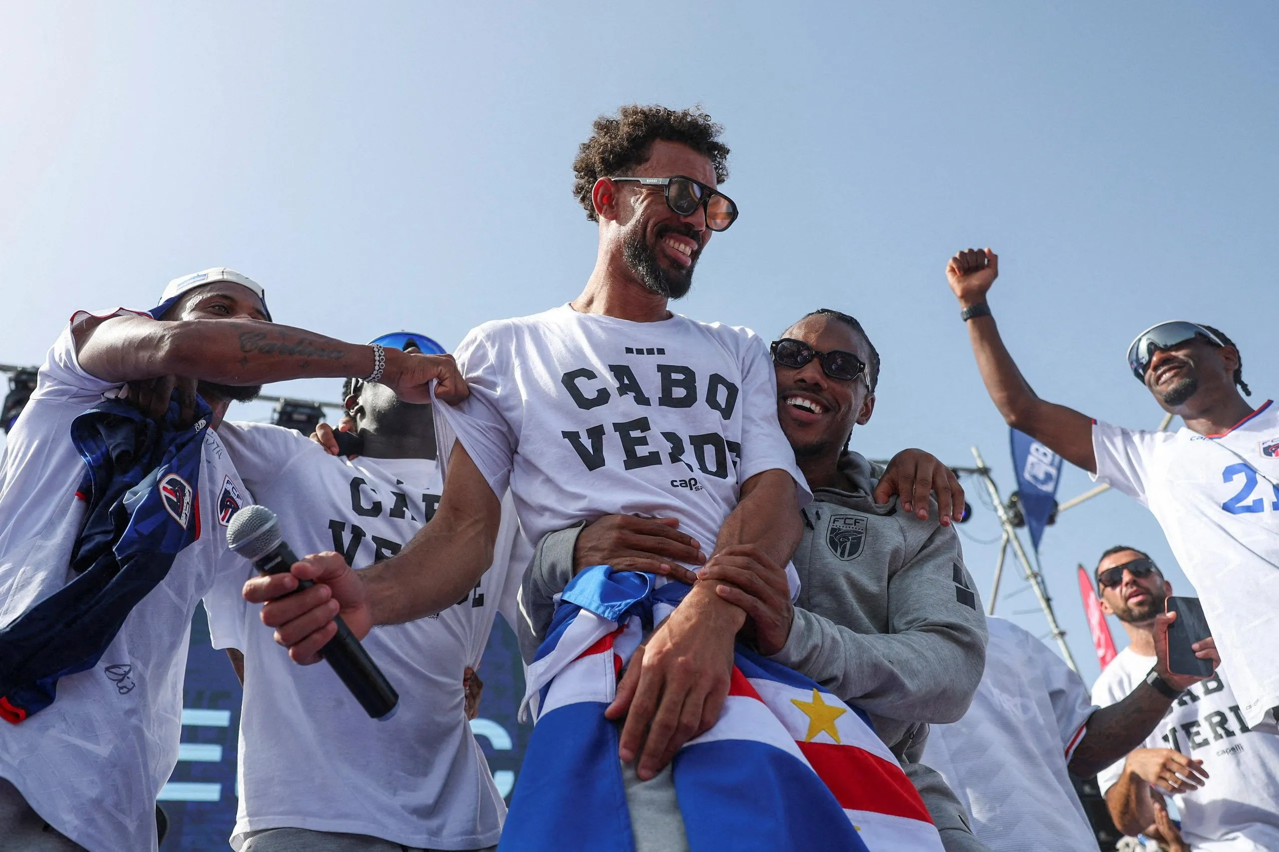 Cape Verde arrive home in Praia