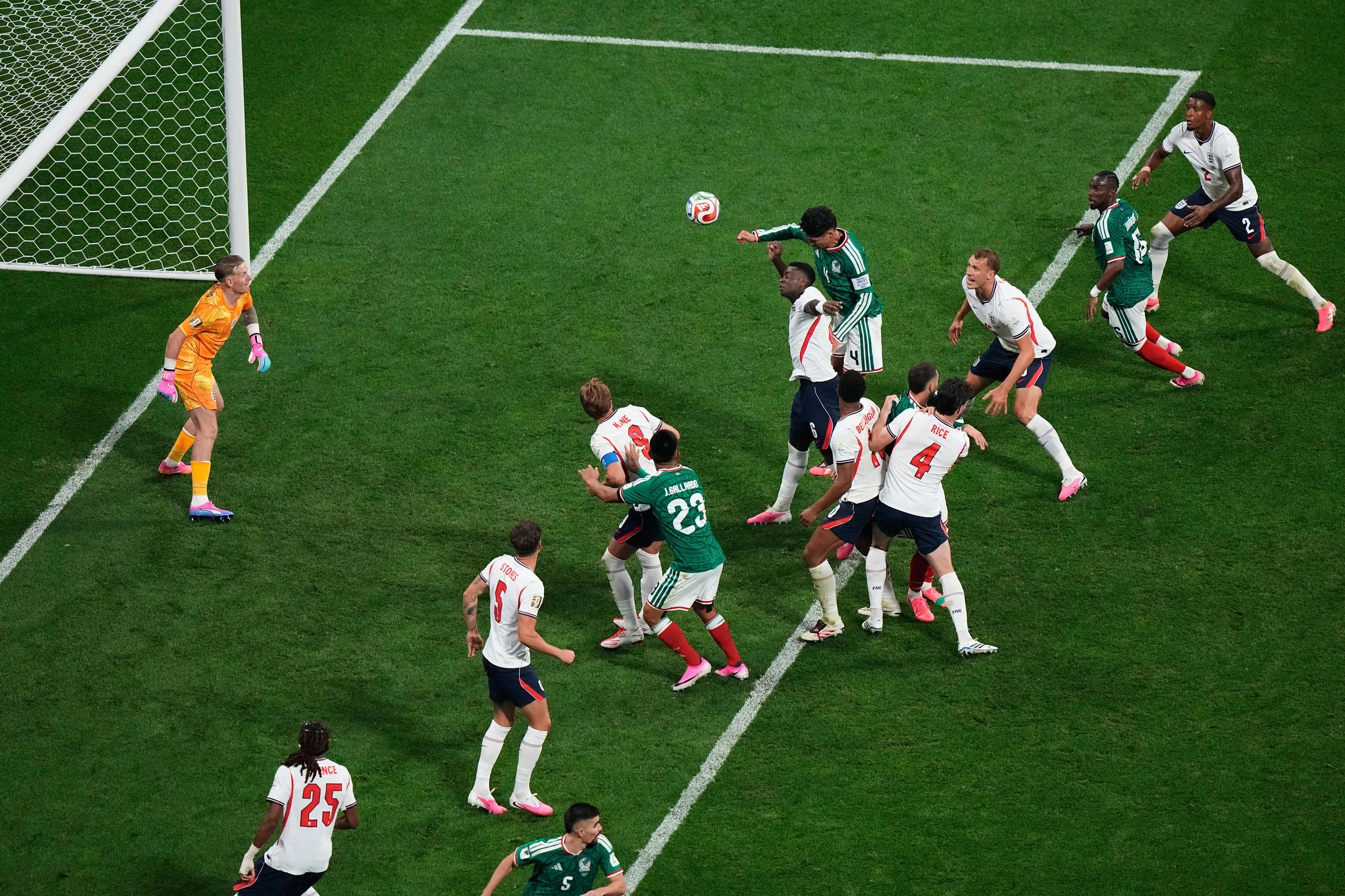 England survive another Mexico attack during the closing stages of the last-16 tie.